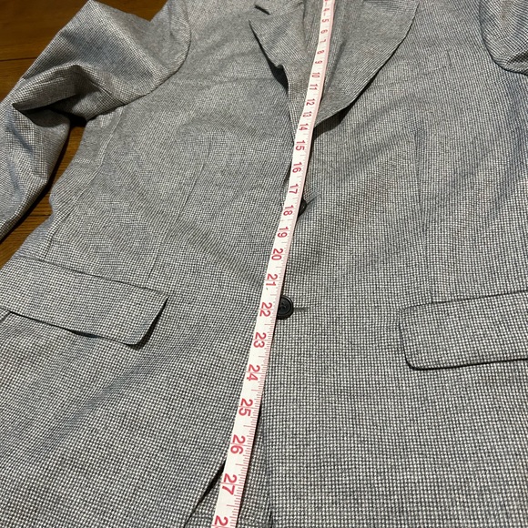 Banana Republic Men’s Slim Fit 42R Wool Grey Houndstooth Sports Coat NWT - Picture 10 of 16